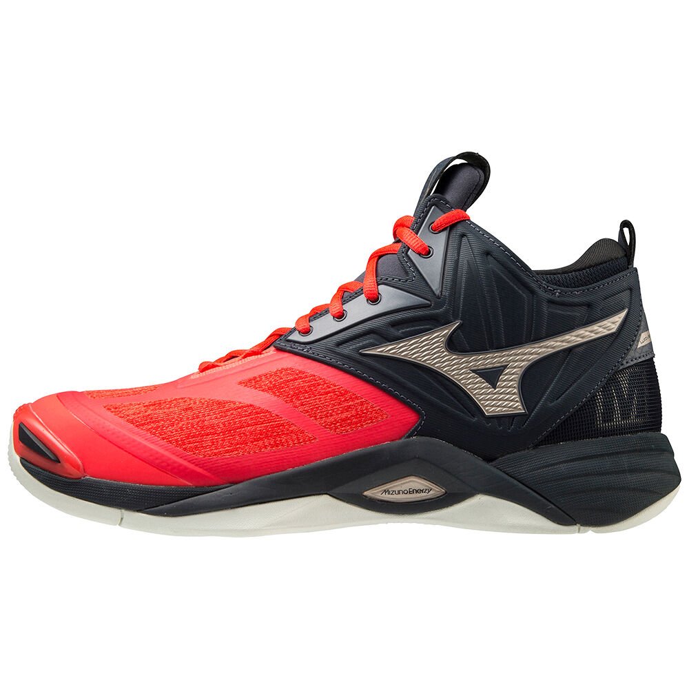 Damske Volejbalove Tenisky Mizuno Wave Momentum 2 Mid Červené/Zlate Vypredaj KOIU07613